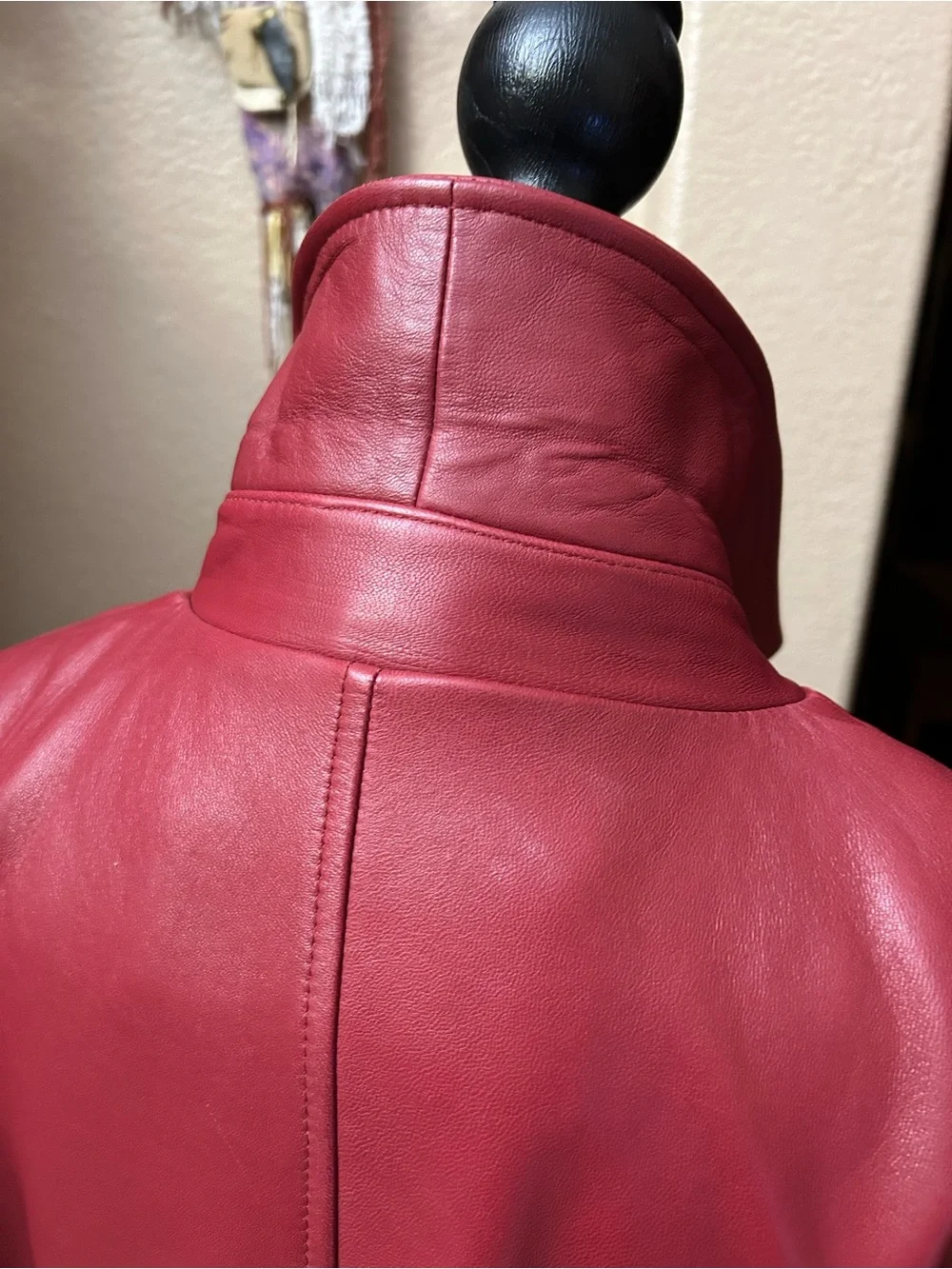 Liz Claiborne Genuine Leather Jacket Coral Pink XL